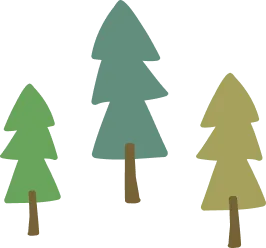 森のイラスト（木）
